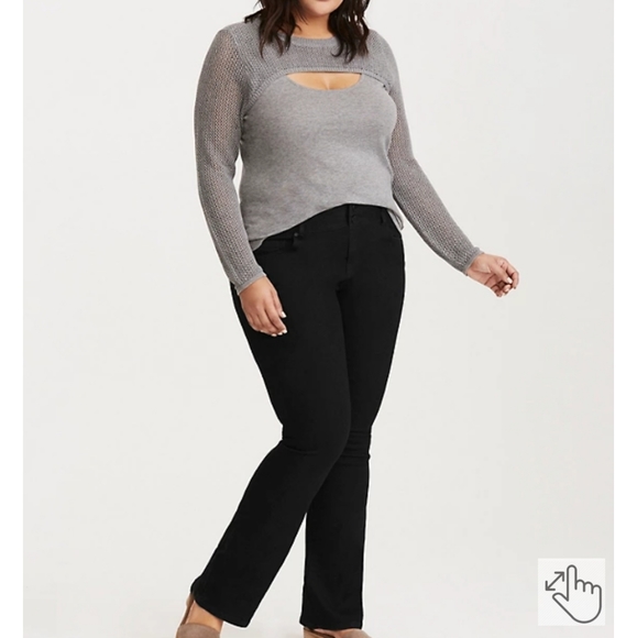 Torrid black wash jeans slim bootcut 18